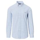 Polo Ralph Lauren Plaid Cotton Oxford Shirt Blue/white Multi