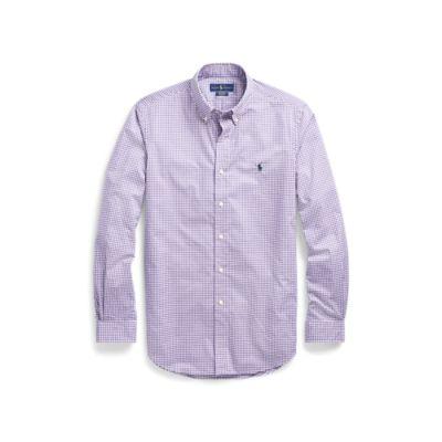 Ralph Lauren Classic Fit Gingham Shirt 2365c Lilac/white