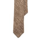 Polo Ralph Lauren Slub Herringbone Narrow Tie Brown And Tan