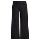 Ralph Lauren Cropped Twill Wide-leg Pant Polo Black