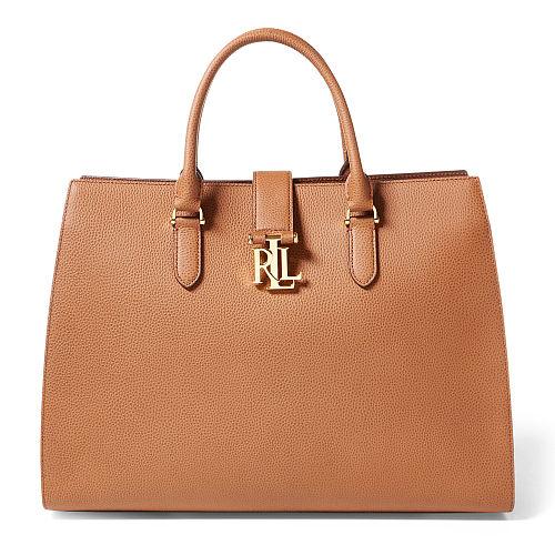 Ralph Lauren Lauren Pebbled Leather Brigitte Tote