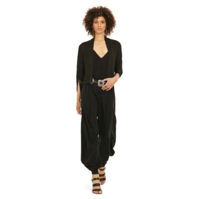 Ralph Lauren Fringed Open-front Cardigan Black