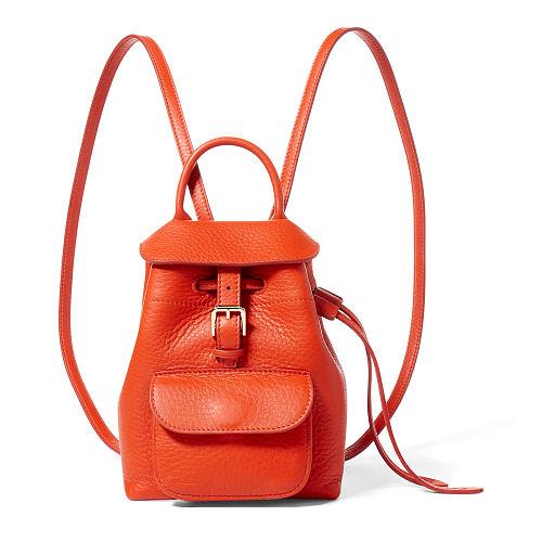 Ralph Lauren Calfskin Micro Backpack Burnt Orange