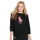 Ralph Lauren Pink Pony Pink Pony Cropped Sweatshirt Collection Black