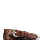 Ralph Lauren Sterling-tipped Alligator Belt Brown