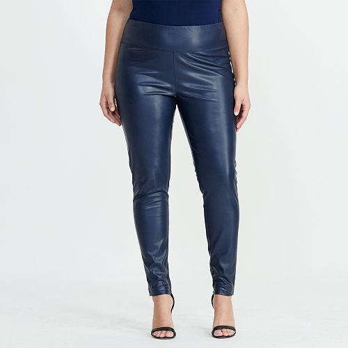 Ralph Lauren Lauren Woman Faux-leather Legging Navy