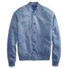 Polo Ralph Lauren Cotton-blend Baseball Jacket Stewart Blue