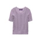 Ralph Lauren Pointelle Cashmere Sweater New Lilac