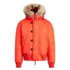 Ralph Lauren Rlx Faux Fur-trim Down Jacket Bittersweet Orange