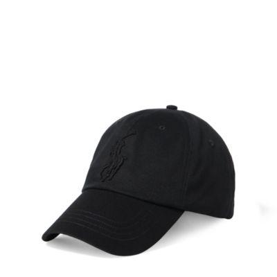 Ralph Lauren Cotton Chino Baseball Cap Black/black