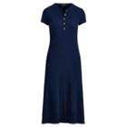 Ralph Lauren Waffle-knit Henley Dress True Indigo