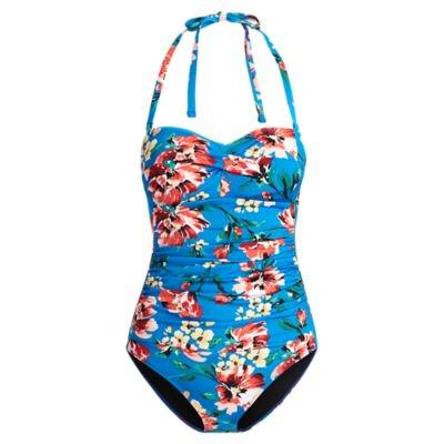 Ralph Lauren Slimming Bandeau One-piece Blue