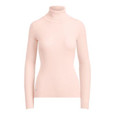 Ralph Lauren Stretch Cotton Turtleneck Pale Rose