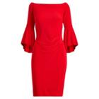 Ralph Lauren Off-the-shoulder Jersey Dress Orient Red