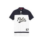 Ralph Lauren Custom Slim Fit Mesh Polo White Multi