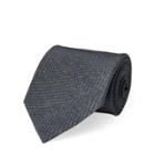 Ralph Lauren Herringbone-print Silk Tie Charcoal