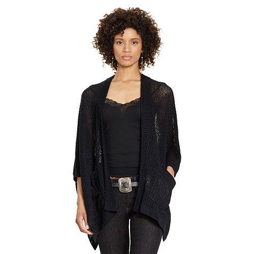 Polo Ralph Lauren Linen Open-front Cardigan Black