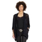 Polo Ralph Lauren Linen Open-front Cardigan Black