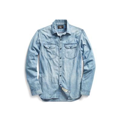 Ralph Lauren Indigo Cotton Denim Workshirt Indigo