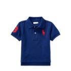 Ralph Lauren Cotton Mesh Polo Shirt Royal American 3m
