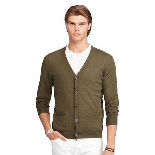 Polo Ralph Lauren Cashmere V-neck Cardigan Creekbed Olive