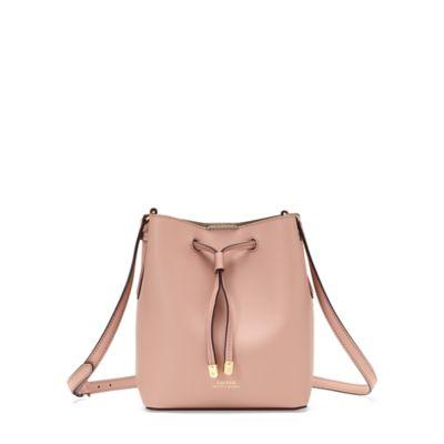 Ralph Lauren Mini Debby Drawstring Bag Rose Smoke/porcini