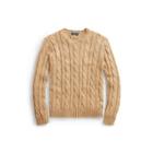 Ralph Lauren Cable Cotton-cashmere Sweater Classic Ochre Heather