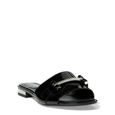 Ralph Lauren Davan Leather Sandal Black