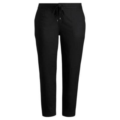 Ralph Lauren Linen Straight Pant Polo Black