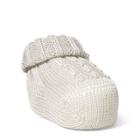 Ralph Lauren Cable-knit Cotton Booties Grey 0-3m