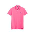 Ralph Lauren Custom Slim Fit Mesh Polo Baja Pink/blue