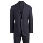 Ralph Lauren Striped Wool-silk-twill Suit Navy And Grey
