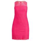 Ralph Lauren Polka-dot Lace Dress Caliente Pink