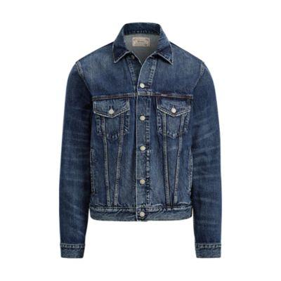 Ralph Lauren Faded Denim Trucker Jacket Trenton
