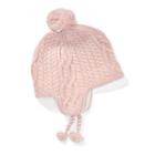 Ralph Lauren Cable-knit Earflap Hat Hint Of Pink
