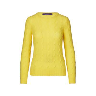 Ralph Lauren Cable-knit Cashmere Sweater Lux Lemon