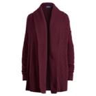 Ralph Lauren Cashmere Shawl Cardigan Aged Wine