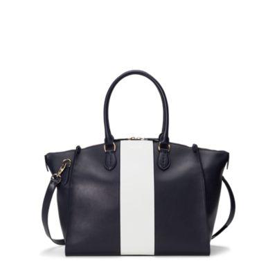 Ralph Lauren Calfskin Traveller Bag Rl Navy