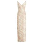 Ralph Lauren Floral Embroidered Mesh Gown Light Pnk/gold