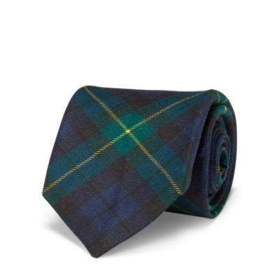 Ralph Lauren Vintage-inspired Tartan Tie Navy/green