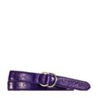 Ralph Lauren Crocodile O-ring Belt Bright Purple