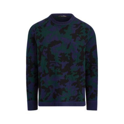 Ralph Lauren Camo Wool-blend Sweater Blackwatch Rlx Camo
