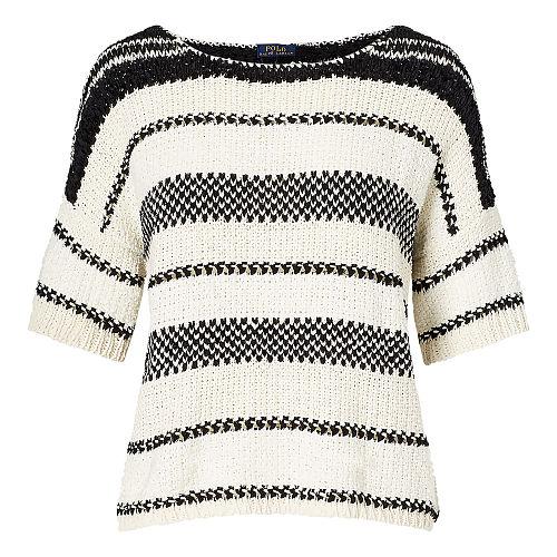Polo Ralph Lauren Boxy Cotton-blend Sweater White/black