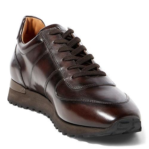 Ralph Lauren Ethan Calfskin Sneaker Dark Brown