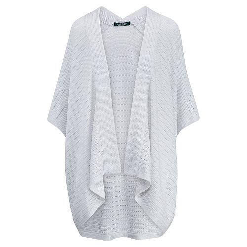 Ralph Lauren Lauren Metallic Open-front Cardigan Silver Shimmer
