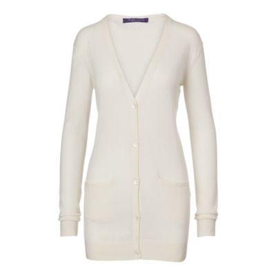 Ralph Lauren Cashmere V-neck Cardigan Cream