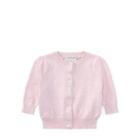 Ralph Lauren Dotted Cotton Cardigan Hint Of Pink 18m