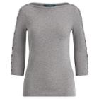 Ralph Lauren Lauren Lace-up-sleeve Cotton Shirt