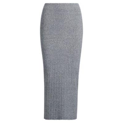 Ralph Lauren High-waisted Knit Skirt Navy/mascarpone Cream
