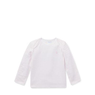 Ralph Lauren Striped Cotton-blend Shirt Delicate Pink/white 24m